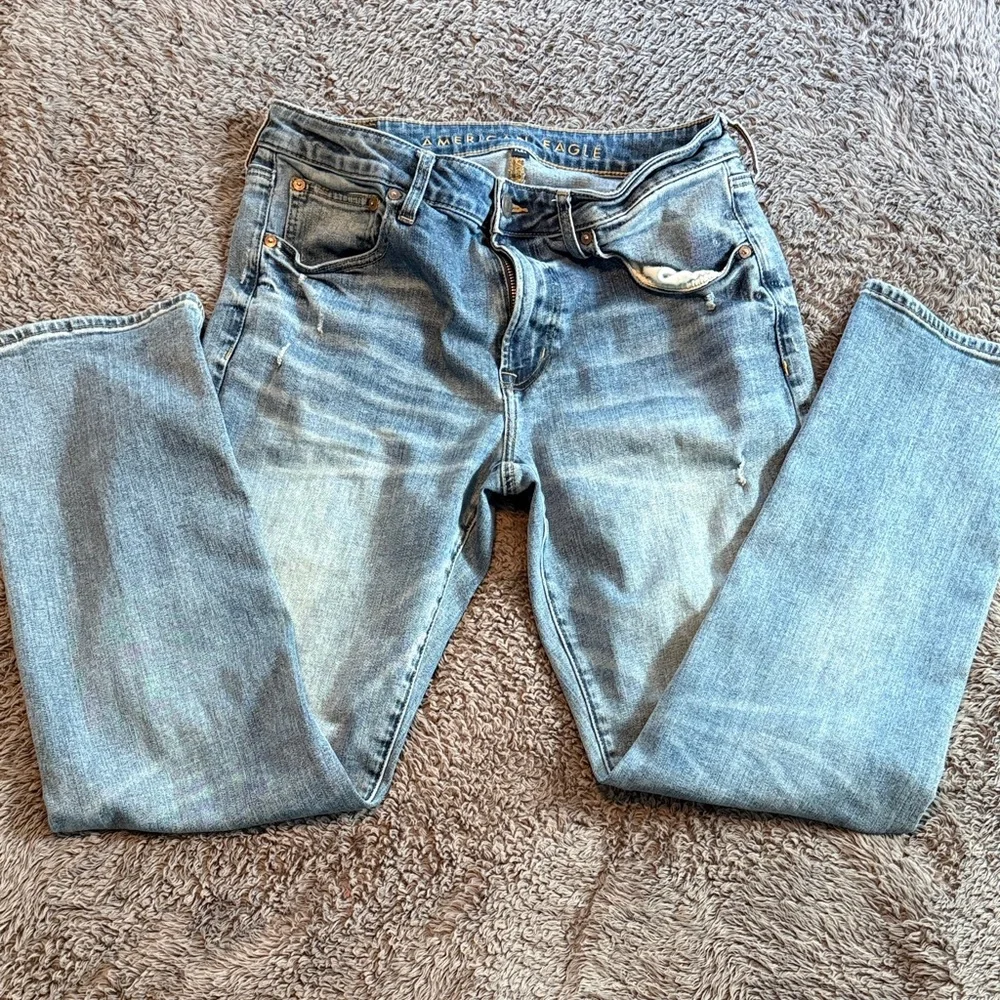 American Eagle Outfitters Light Blue Men's Straight Jeans - Picture 4 of 4